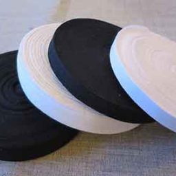 12mm and 25mm 100% cotton tape in black and white