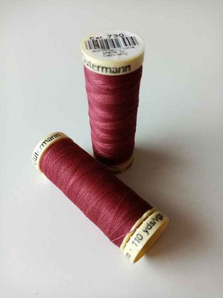 Gutermann Sew All Thread Col. 730 (maroon)