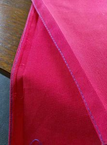 Turned-under seam finish