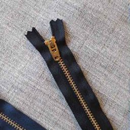 Brass jeans zip