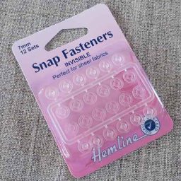 Clear Plastic Snap Fasteners, 7mm