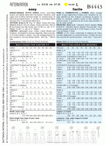 B4443: pattern envelope back (can also be downloaded as pdf)