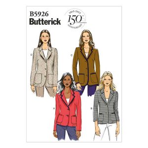 Butterick B5926 - new for 2018, an easy-to-sew jacket, made in a moderate stretch fabric.