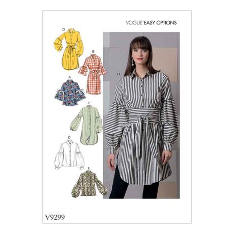V9299 Misses' Top and Belt