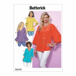 B6456 Misses' Tulip or Ruffle Sleeve Tops