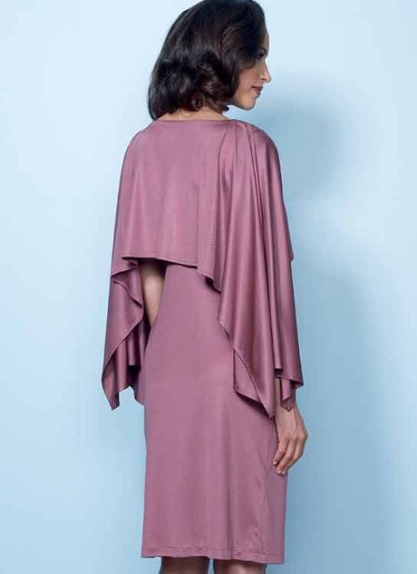 B6479 Misses' Pullover Dresses with Attached Capelets