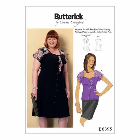 B6395 Misses'/Womens' dress and blouse
