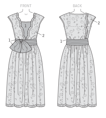 B6399 Misses' 1920's inspired dress