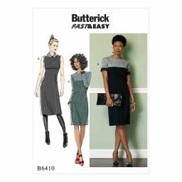 B6410 Misses'/Miss Petite Paneled Dresses with Yokes