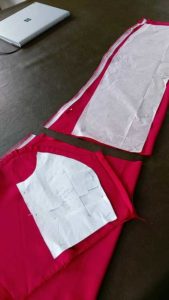 bodice panels were cut from sleeves