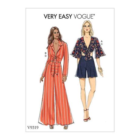 V9319 Misses' Top, Shorts and Pants