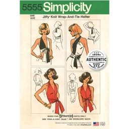 Simplicity 5555 Womens Vintage Jiffy Knit Wrap & Tie Top
