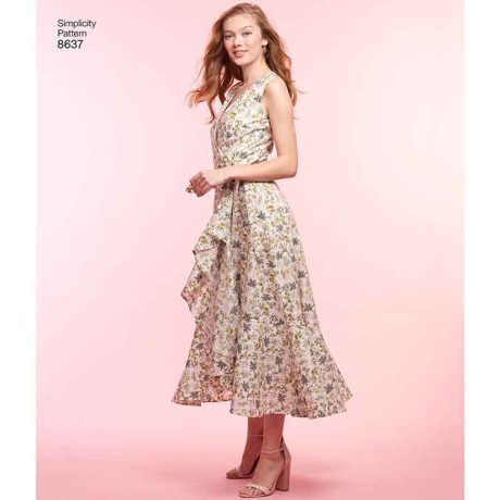 Simplicity 8637 Womens Wrap Dress