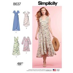 Simplicity 8637 Womens Wrap Dress