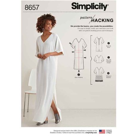 Simplicity 8657 Womens Caftan with Options for Design Hacking