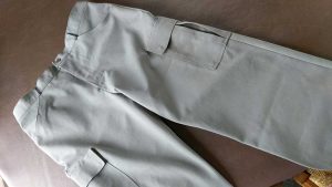 Finished cargo pocket trousers