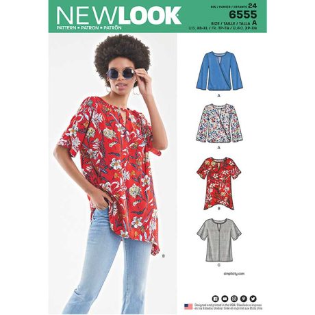 New Look Pattern 6555 Women's Keyhole Shirt