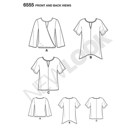 New Look Pattern 6555 Women's Keyhole Shirt