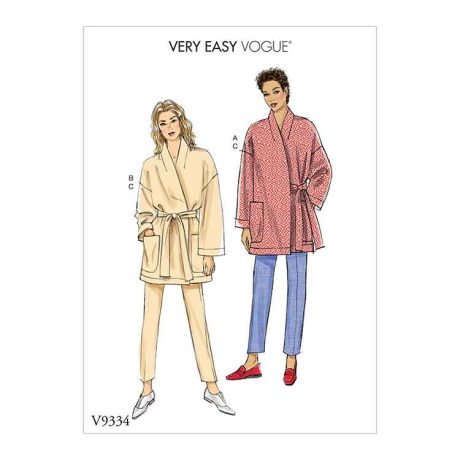 V9334 Misses' Jacket, Belt and Pants