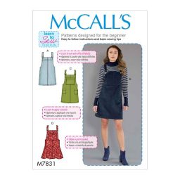 M7831 Misses' Jumpers (Pinafore Dresses)