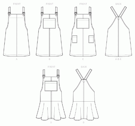 M7831 Misses' Jumpers (Pinafore Dresses)