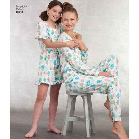 Simplicity 8801 Girls and Misses' Knit Jumpsuit Romper
