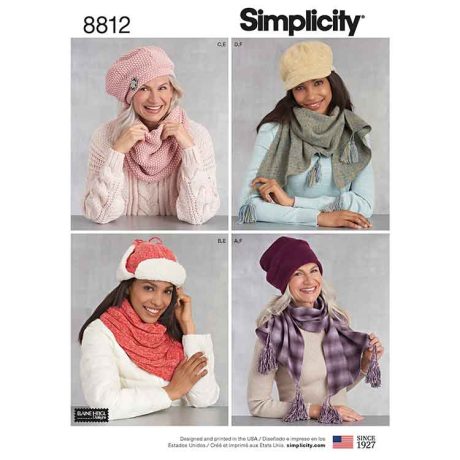 Simplicity 8812 Misses Cold Weather Accessories