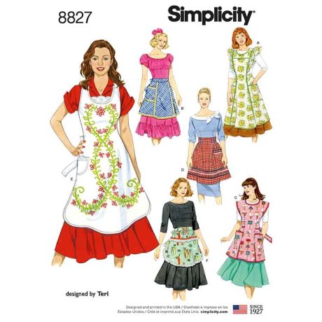 Simplicity 8827 Misses' Aprons