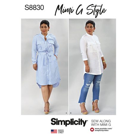 Simplicity 8830 Mimi G Misses'/Miss Petite Shirt Dress