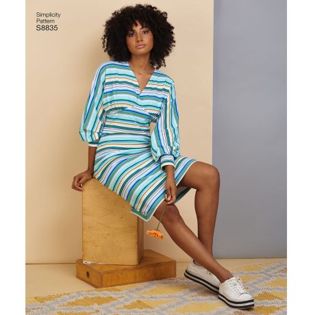 Simplicity 8835 Misses' Learn To Sew Knit Dress