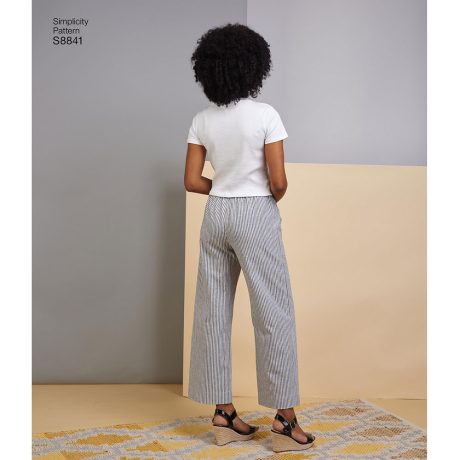 Simplicity 8841  Misses' Wide or Slim Leg Pull-on Pants