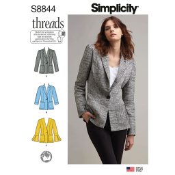 Simplicity 8844Misses'/ Miss Petite Unlined Blazer