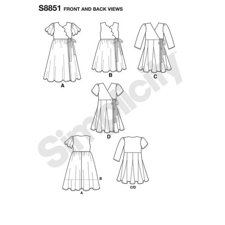 Simplicity 8851 Child's Dresses