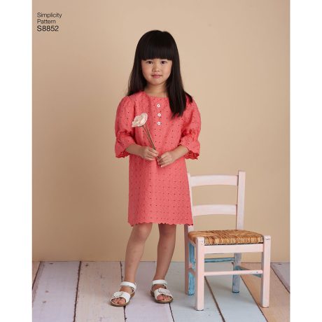 Simplicity 8852 Child's Dresses and Shirt