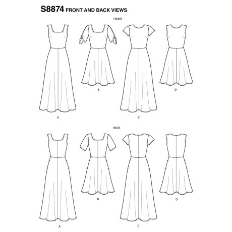Simplicity 8874 Misses'/Women's Knit Dress