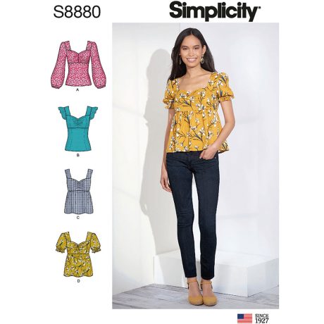 Simplicity S8880 Misses' Tops