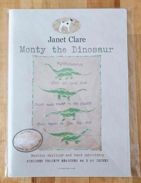 Janet Clare quilt pattern: Monty the Dinosaur