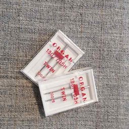 Organ brand 6mm twin Sewing Machine Needle (size 100/16)