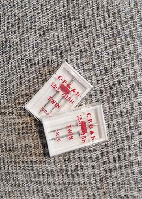 Organ brand 6mm twin Sewing Machine Needle (size 100/16)