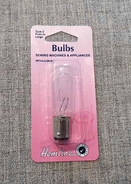 Sewing machine bulb, bayonette/push-in, large