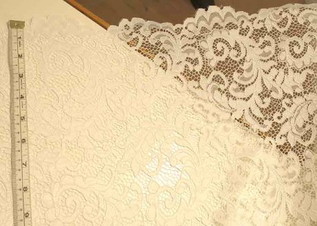 Corded lace, white