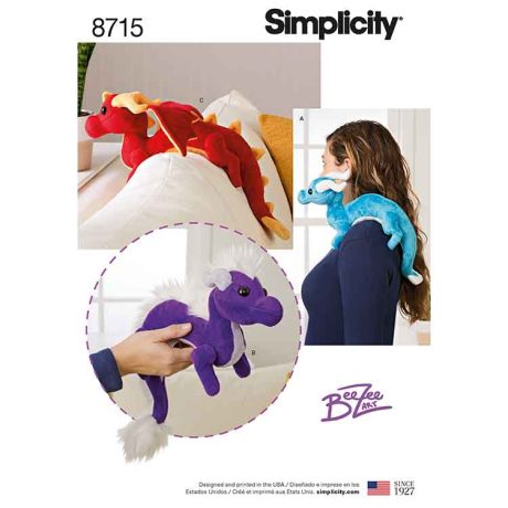 Simplicity 8715, Stuffed Dragons