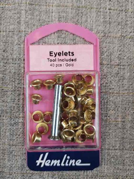 Nickel or brass eyelets with tool (5mm or 7mm)