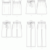 M7942 Misses', Children's and Girls' Top, Skirt, Shorts and Pants