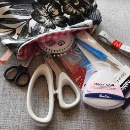 starter sewing pouch containing essential tools