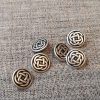 Silver metal buttons with Celtic knot design