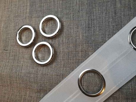Curtain eyelet rings (for use with tape)