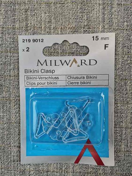 Bikini clasp (clear plastic)