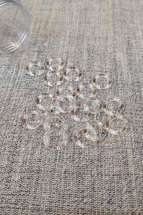 Clear plastic rings (for Roman blinds, etc)