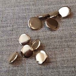 Plain metal blazer buttons